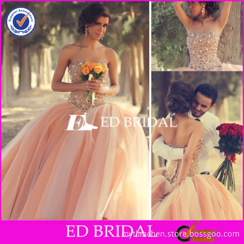 Ed Bridal OW273 Strapless Sleeveless Stone Beading Floor Length Ball Gown Prom Dress